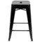 Emma and Oliver 4 Pack 24" High Metal Indoor Counter Bar Stool - Stackable Stool